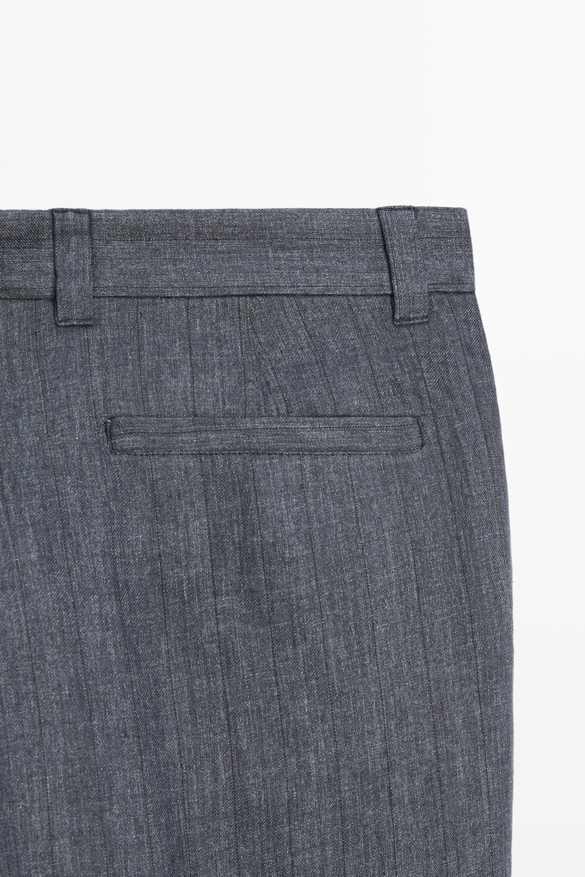 100% linen striped pants